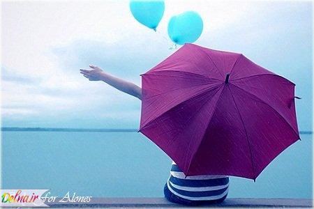 اس ام اس عاشقانه با موضوع چتر و باران ۹۵