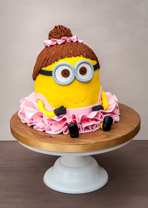 Ballerina Minion character cake