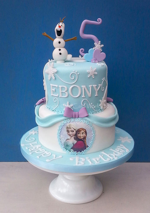 Frozen theme birthday cake