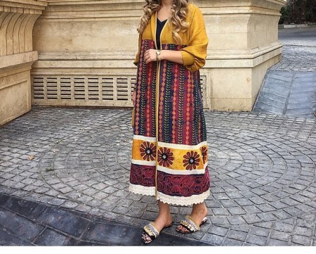 مانتو پاییزه زنانه مانتو پاییزه زنانه سنتی,مانتو پاییزه طرح کاشی,مانتو پاییزی دخترانه سنتی