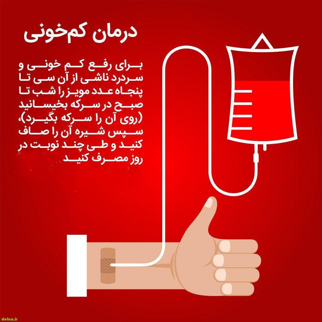 درمان کمخونی به روش طب سنتی در خانه